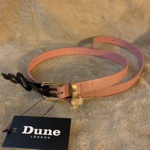 Dune pink leather belt